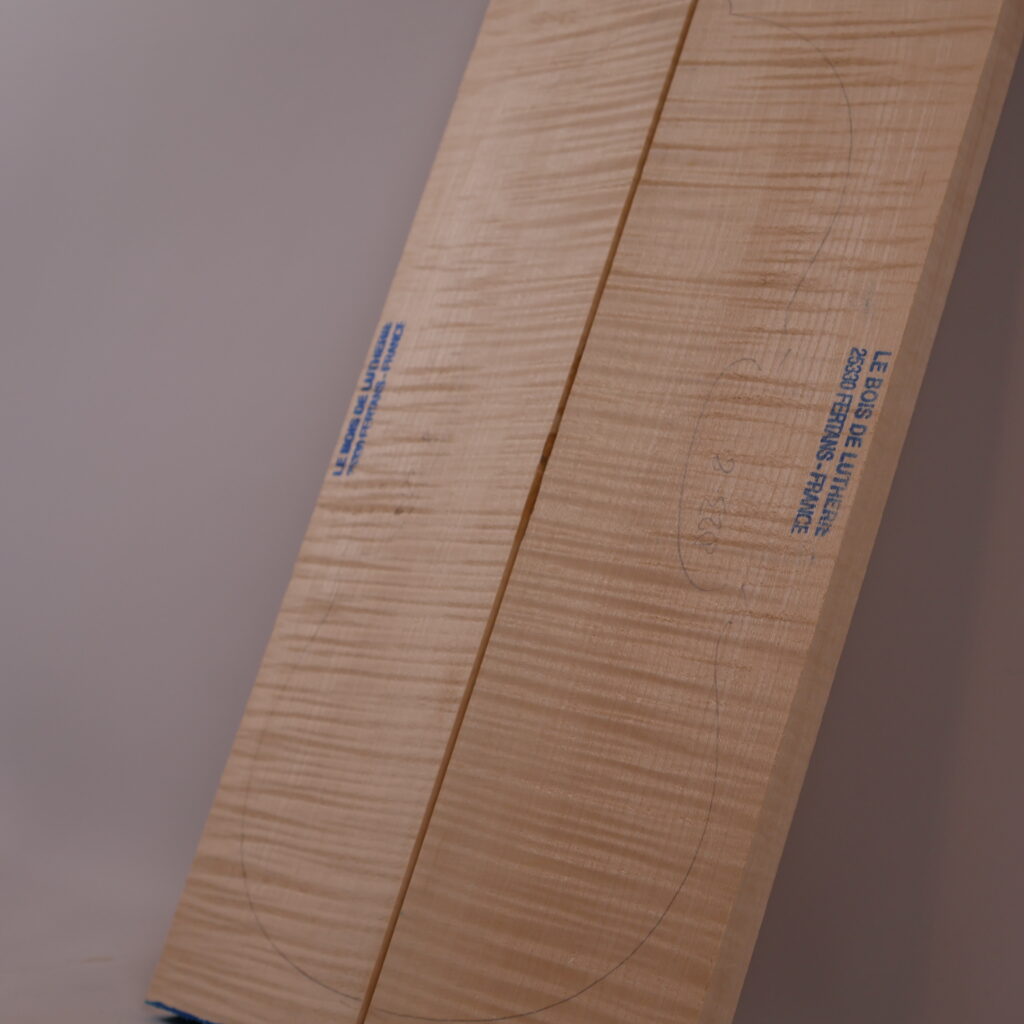 Set violon fond+manche+éclisse 1A D23-8