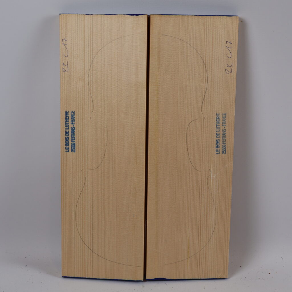 Table violon épicéa 1B 22C17