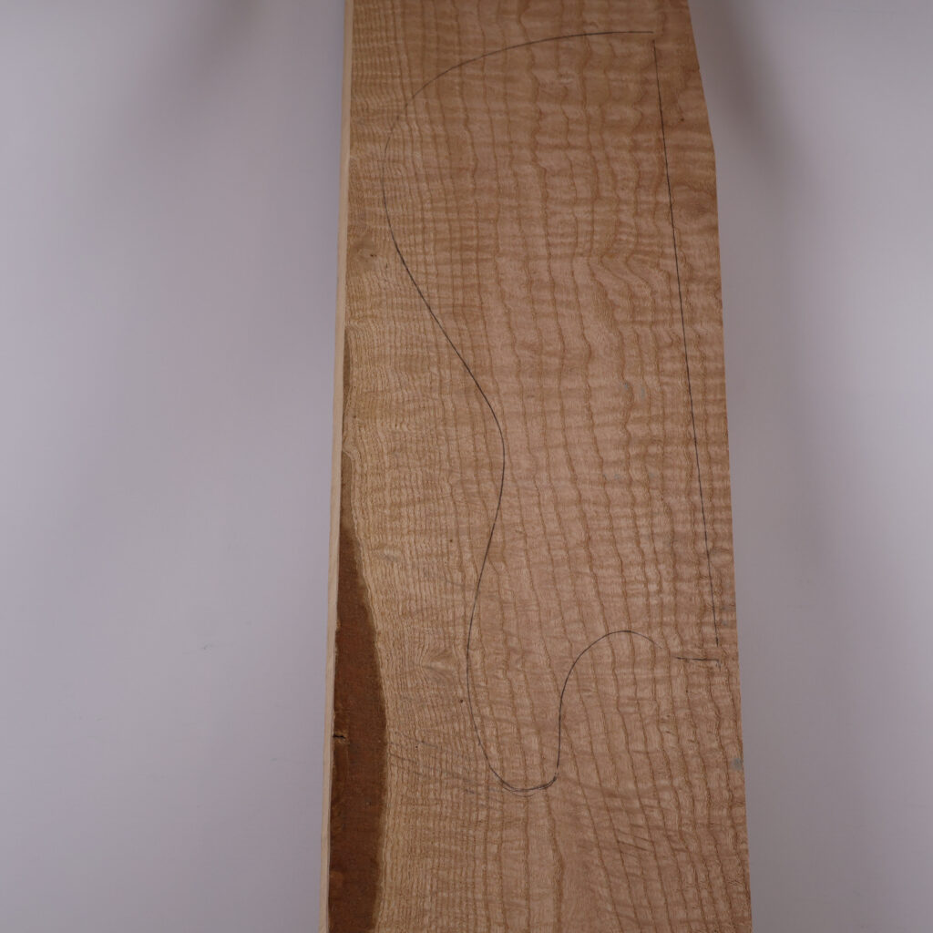 Corps guitare électrique érable 1S