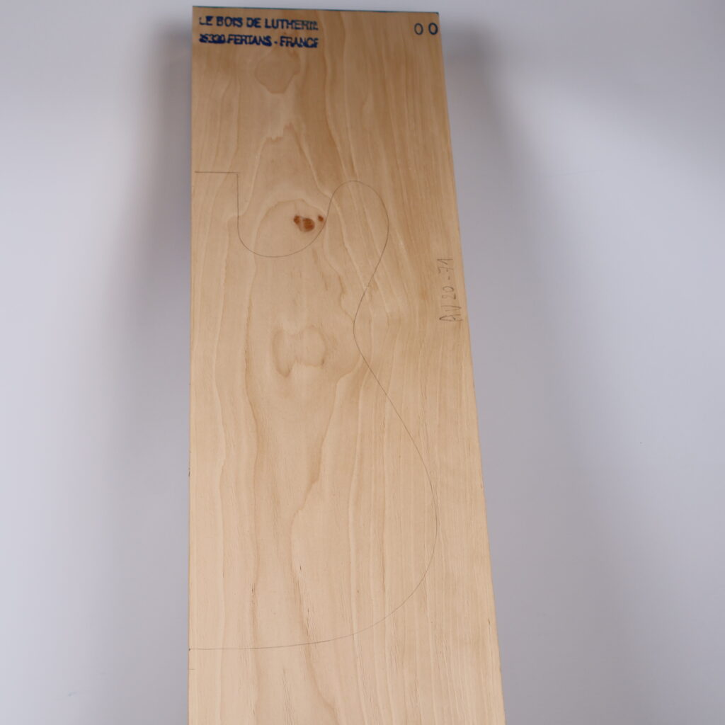 Corps guitare électrique aulne 1A – AU20-71