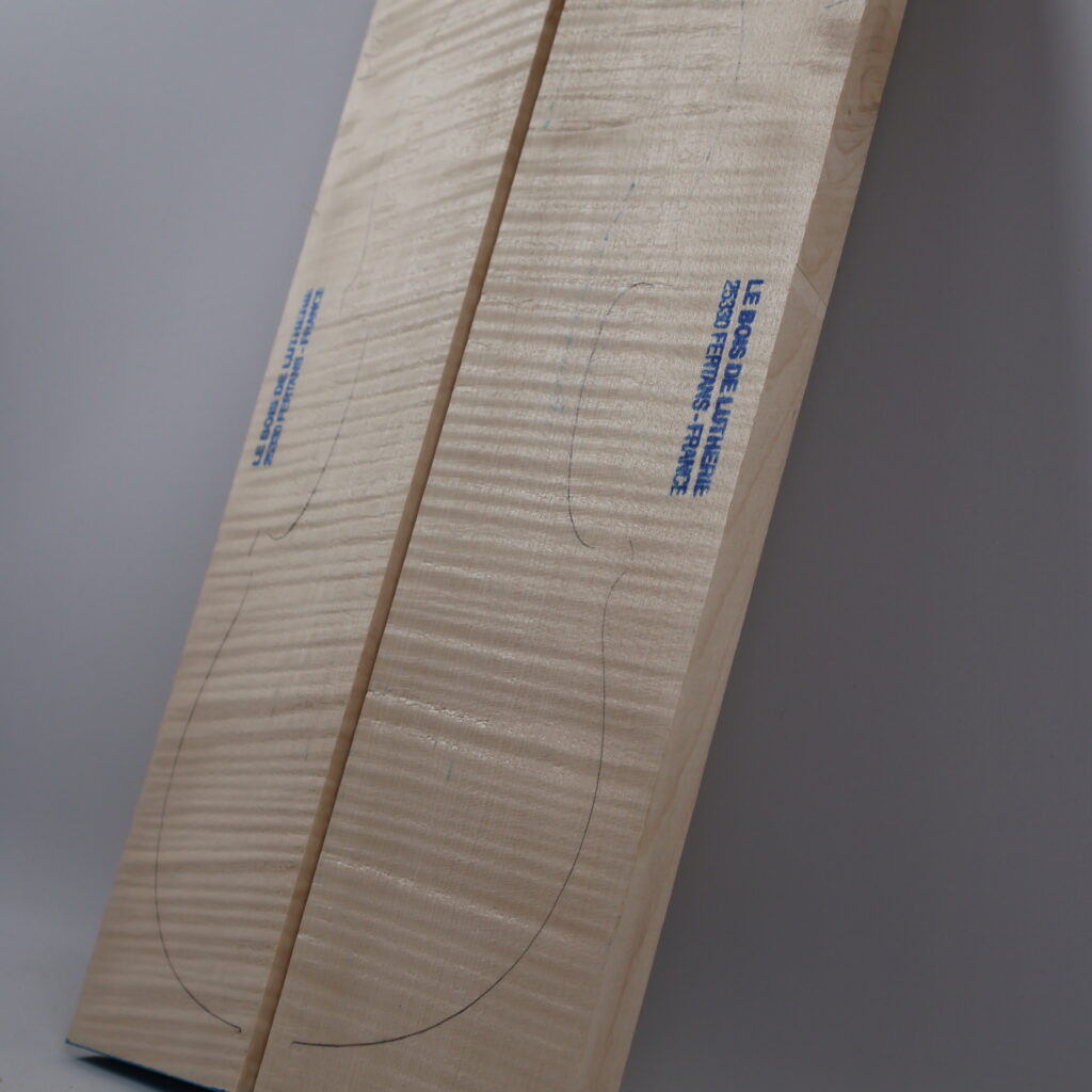 Set violon fond+manche+éclisse 1B M23-12