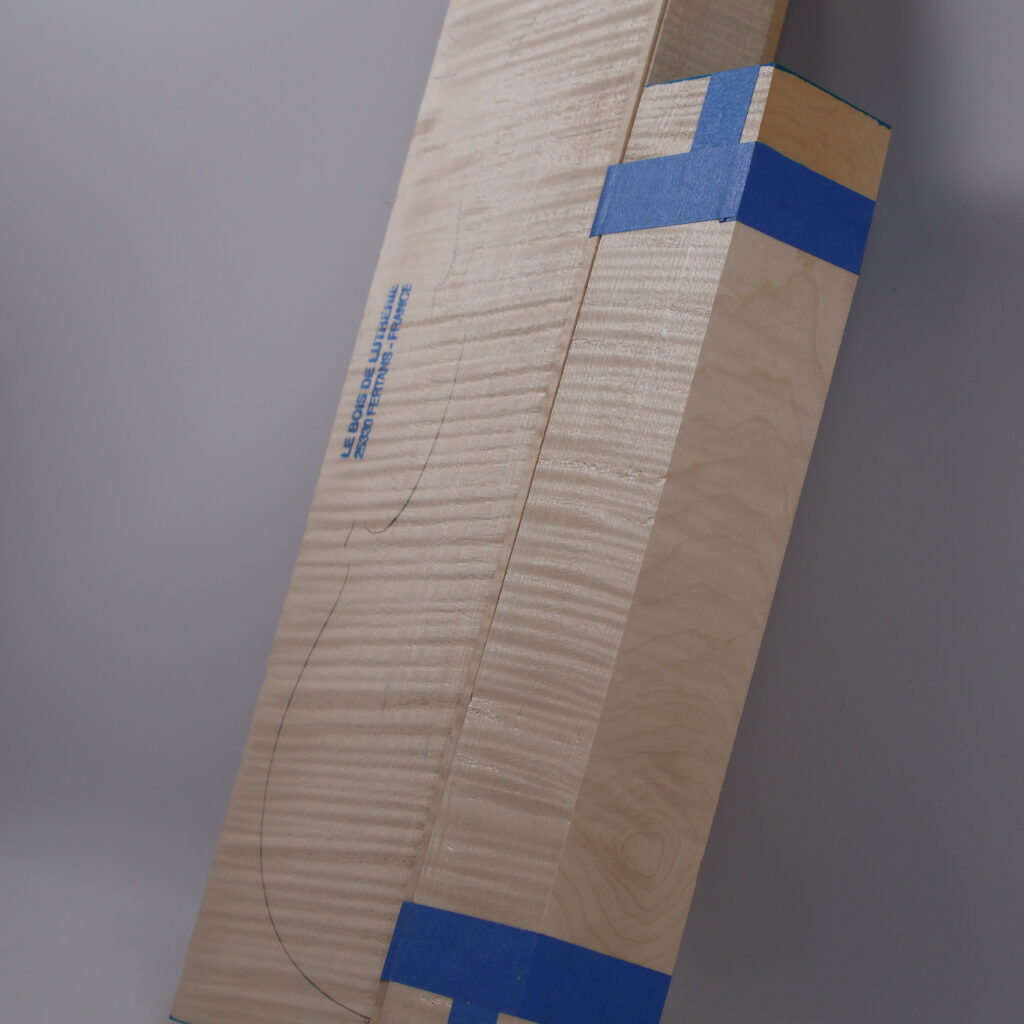 Set violon fond+manche+éclisse 1B M23-12