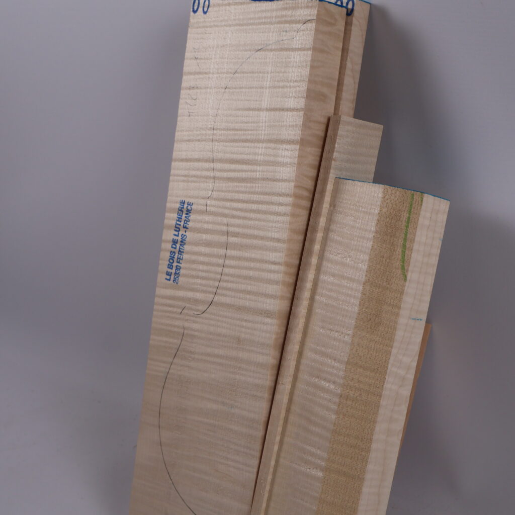 Set violon fond+manche+éclisse 1A M23-11