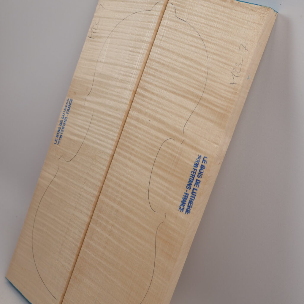 Set violon fond+manche+éclisse 1B M23-7