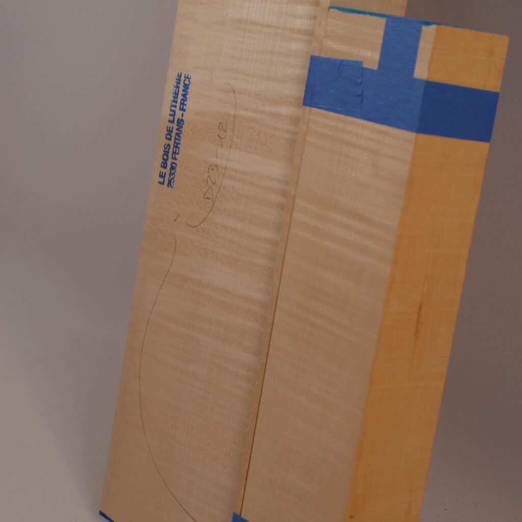 Set violon fond+manche+éclisse 1B D23-12