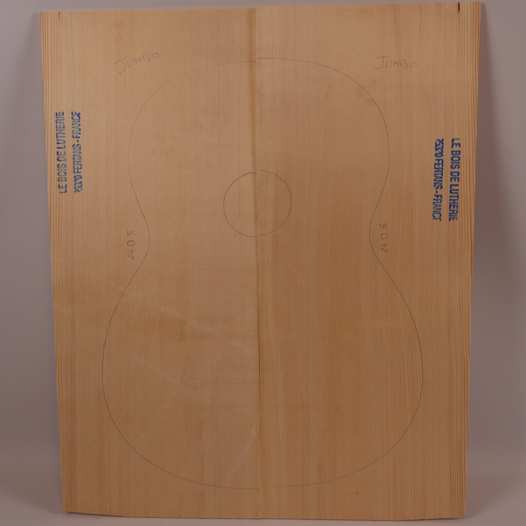 Table guitare jumbo épicéa 1B 24D55