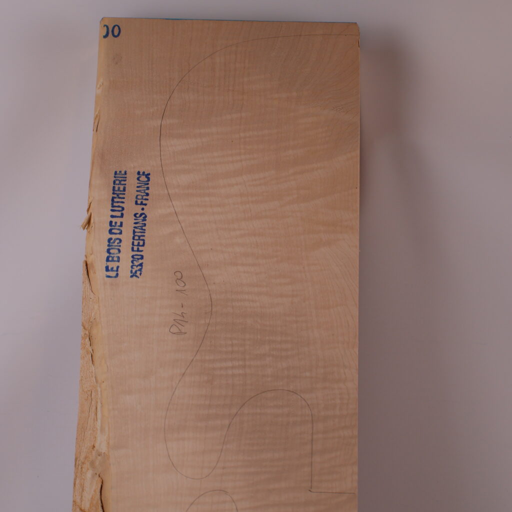 Corps guitare électrique érable 1A – P14-100
