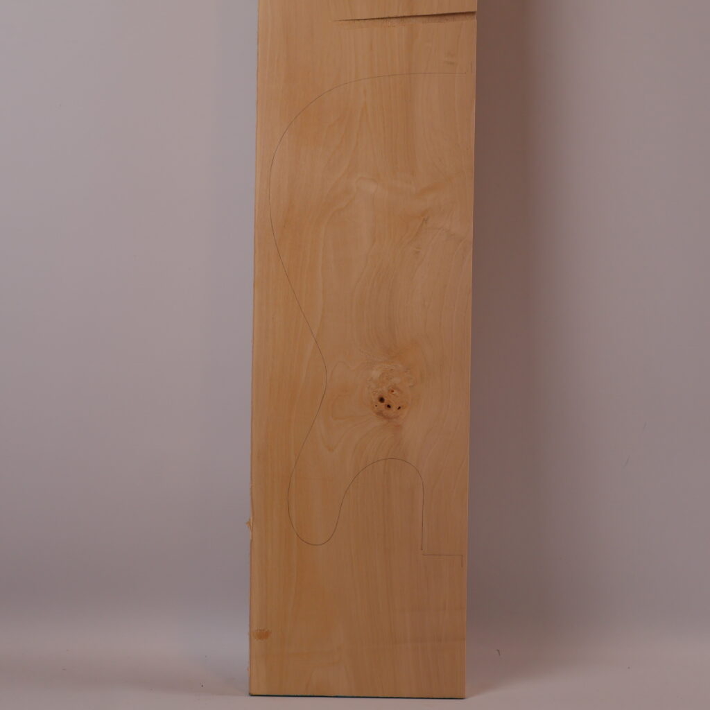 Corps guitare électrique marronnier 1B – MA15-8