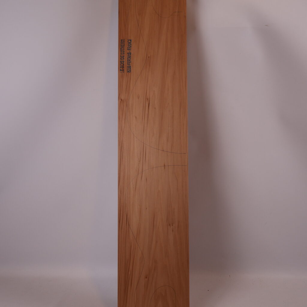 Corps guitare électrique peuplier grisard 1B
